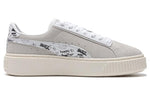 (WMNS) PUMA Suede Platform Draw 'Grey White' 395904-02