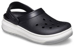 Crocsband Full Force Thick Sole Sandals Black White Unisex 206122-066