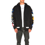Off-White Detail Long Sleeves Zipper Black OMBB009G20JER0011001