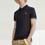 FILA Embroidery Logo Casual Sport Short Sleeve PoloShirt Men's Blue F51M128114F-NV