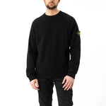 STONE ISLAND Logo Patch Crewneck Sweatshirt 'Black' 741566060-V0029
