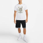 Men's Nike Lebron James Lion Pattern Round Neck Pullover Short Sleeve White T-Shirt DM2468-100