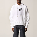 Men's Off-White FW21 Logo Printing Pullover Loose Version White OMBB037F21FLE0160110