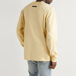 Fear of God Essentials SS22 Appliqud Logo-Print Cotton-Jersey T-Shirt Cream FOG-SS22-004