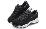(WMNS) Skechers D lites Sneakers Black/Silver 11930-BLK