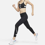 (WMNS) Nike Mid Waist Running Tight Sports Training Gym Pants/Trousers/Joggers Black DD6836-010