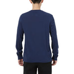 Men's Nike Embroidered Logo Solid Color Sports Running Long Sleeves Blue T-Shirt AR5194-410