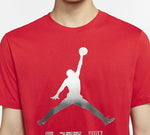 Air Jordan Legacy AJ11 Printing Pattern Short Sleeve Large Red CW0852-657