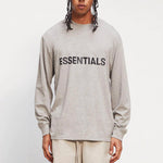 Fear of God Essentials FW20 Long Sleeve Logo Tee 'Heather Oatmeal' 0125250500230260