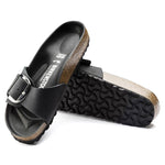 (WMNS) Birkenstock Madrid Big Buckle Oiled Leather Narrow Fit Sandals 'Black' 1006523