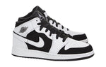 (GS) Air Jordan 1 Retro Mid 'White Black' 554725-113