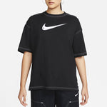 (WMNS) Nike SS22 Logo Printing Casual Round Neck Short Sleeve Black T-Shirt DM6212-010