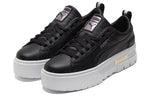(WMNS) PUMA Mayze Lth Iridescent Sneakers Black/White 387269-02