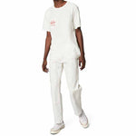 Converse reversible Alphabet Printing Short Sleeve Creamy White 10019650-A02