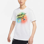 Nike Sportswear Splash Ink Alphabet Printing Sports Short Sleeve White DJ5361-100