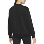 (WMNS) Nike Flowers Logo Printing Round Neck Fleece Lined Long Sleeves Pullover Black Hoodie DM6310-010