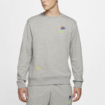 Men's Nike Contrasting Colors Logo Round Neck Pullover Autumn Gray DJ6915-063
