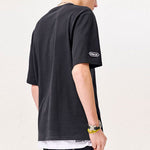 FILA FUSION Multiple Pockets Round Neck Pullover Short Sleeve Black T11M123106F-BK