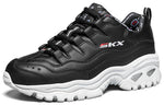 (WMNS) Skechers Energy Sneakers Black/White/Red 13425-BKW