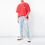 Off-White Mona Lisa Oversized T-Shirt 'Red' OMAA038S191850052010