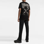 Off-White FW21 Arrow Pattern Solid Color Round Neck Short Sleeve Ordinary Version Black OMAA027F21JER0071010