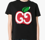 (WMNS) Gucci GG Apple Printed Short Sleeve Black 580762-XJB7U-1082