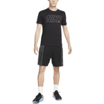 Men's Nike Solid Color Alphabet Quick Dry Breathable Training Sports Short Sleeve Black T-Shirt DM6256-010