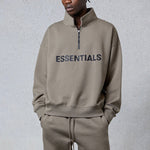 Fear of God Essentials FW20 Half Zip Sweatshirt 'Taupe' FOG-FW20-209