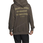 adidas Solid Color Pocket Alphabet Loose Casual Hooded Long Sleeves Hoodie Men's Brown IB2736