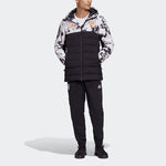 adidas Juventus Soccer/Football Sports Colorblock hooded down Jacket Black White Colorblock FR4213