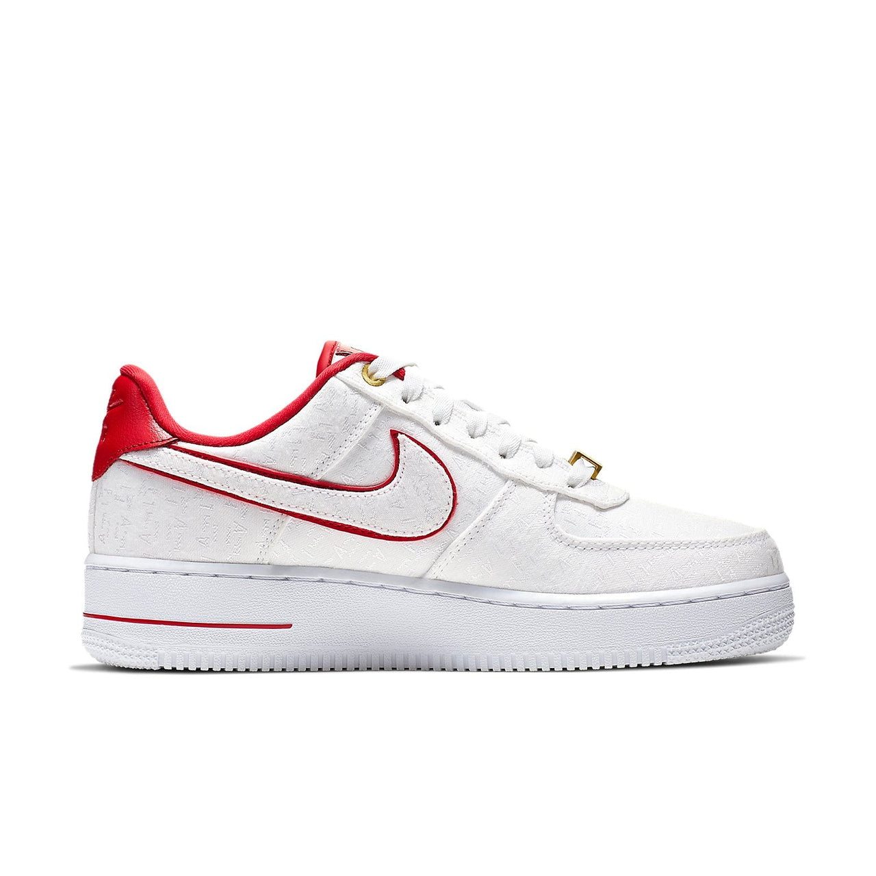 (WMNS) Nike Air Force 1 07 LUX Luxury 'White Red' 898889-101