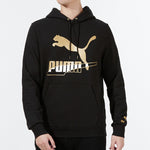 PUMA Sports Running Casual Loose hooded Pullover Gold Long Sleeves Black 533145-56