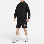 Men's Nike Alphabet Logo Printing Woven Hooded Jacket Autumn Black DX6311-010