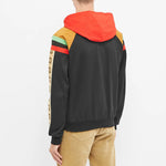 Gucci Vintage Side Logo Patchwork Striped GG-Buckle Hooded Jacket For Men Multi-color 625338-XJCNQ-1082