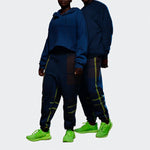 adidas originals x IVY PARK Crossover Contrast Color Stitching Bundle Feet Sports Pants/Trousers/Joggers Blue HL3997