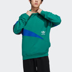 Men's adidas originals Ts Sweat Hoody Logo Printing Splicing Colorblock Sports Green HF5943