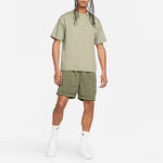Men's Nike Solid Color Minimalistic Elastic Waistband Logo Medium Olive Shorts DH4658-222
