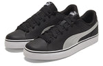 PUMA Court Point Vulc V2 Black/White/Silvery Low Casual Board Shoes 362946-11