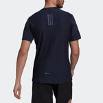 adidas Casual Logo Solid Color Round Neck Short Sleeve Navy Blue HC4228