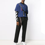 Off-White Mariana Painting Applique Short-sleeve Tee Men's Blue OMAA038E191850053088