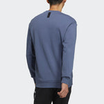 Men's adidas Wj Swt Logo Martial Arts Series Word Printing Sports Round Neck Pullover Blue HE5163
