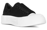 (WMNS) Alexander McQueen Deck Lace Up Plimsoll 'Black White Sole' 654593W4PQ11070