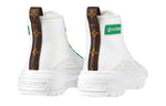 (WMNS) LOUIS VUITTON Square Suede Ankle Boots 'White Green' 1A940T