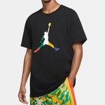 Air Jordan Solid Color Round Neck Printing Short Sleeve Black DN1469-010