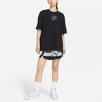 (WMNS) Air Jordan Essentials Solid Color Logo Alphabet Printing Round Neck Loose Short Sleeve Black T-Shirt DM3245-010