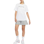 (WMNS) Nike AIR Reflective Alphabet Round Neck Sports Short Sleeve White T-Shirt DD5432-100