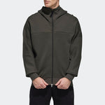 adidas O1 HTT Music Logo Casual Sports Hooded Jacket Brown FM9387