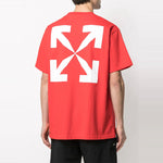 Off-White SS21 Printing Short Sleeve Version Red OMAA038R21JER0012501