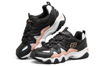 (WMNS) Skechers D'lites 2.0 Low-top Running Shoes Black/White/Pink 66666312-BKPK