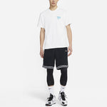 Nike Miami Logo Embroidered Sports Round Neck Basketball Short Sleeve White DB5951-100